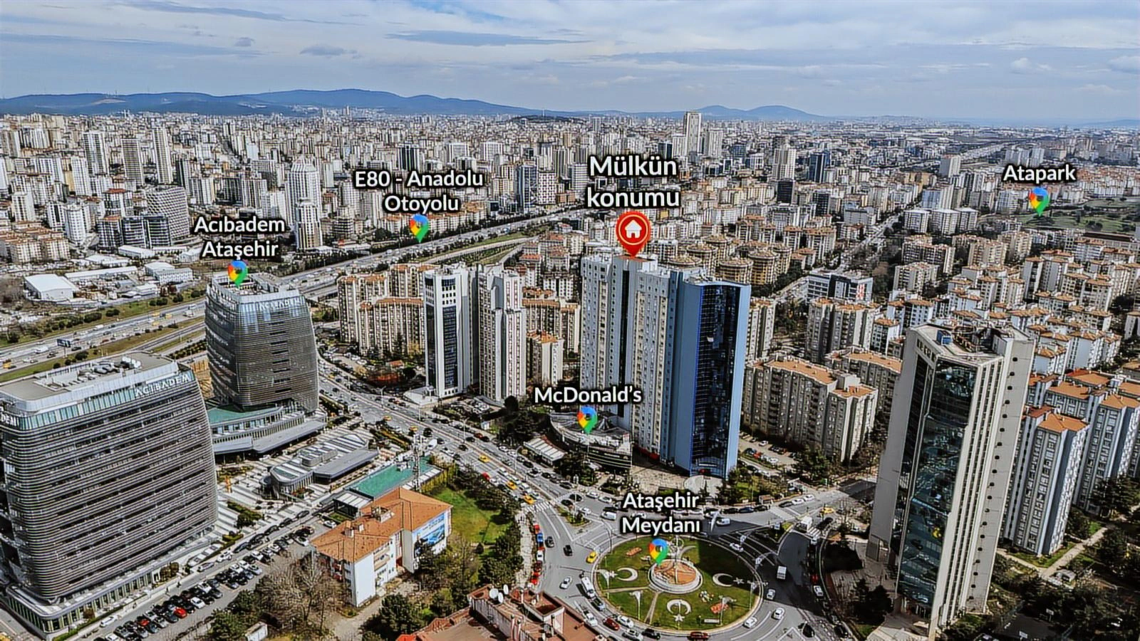 Ataşehir Gardenya Residence 7/1 Satılık 3+1 Daire